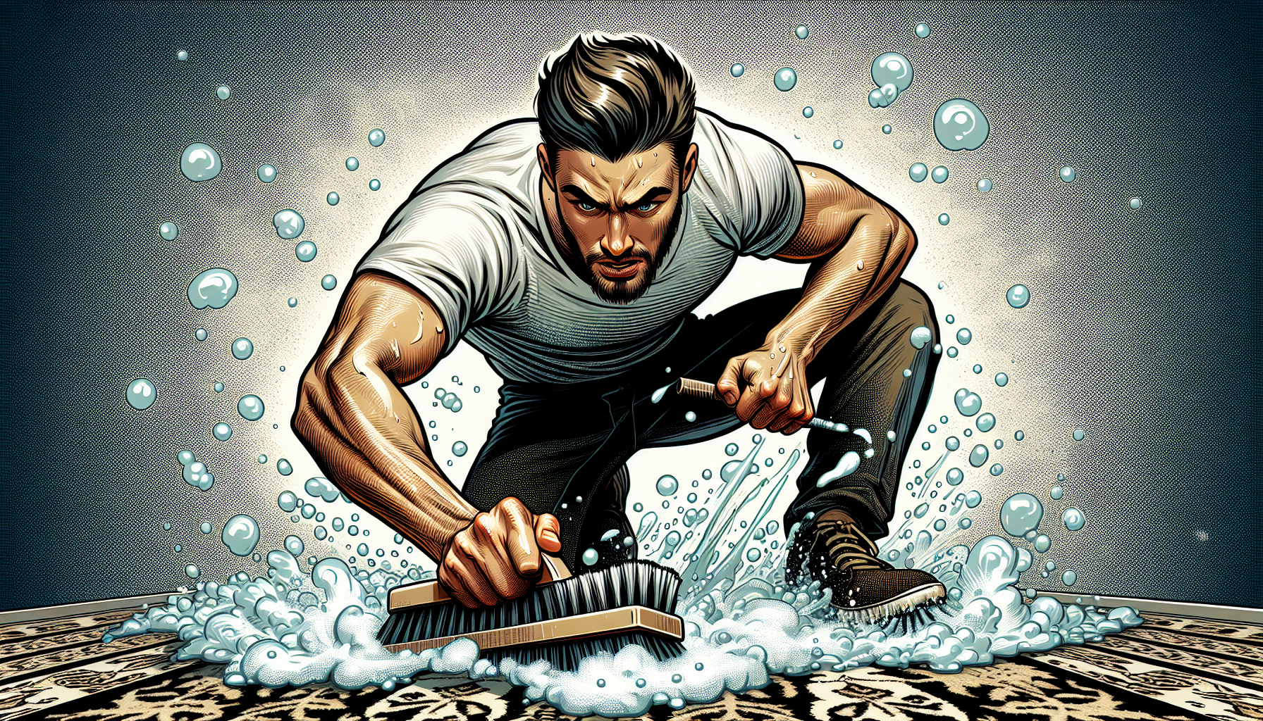 Cleaning carpeted floor mats