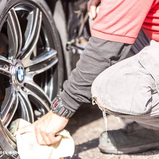 Wheels Polish and Wax Rims and Chrome Areas