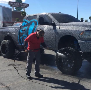 Truck GMC 2015 Getting A Complete Detailing service With Dress tires and Trims